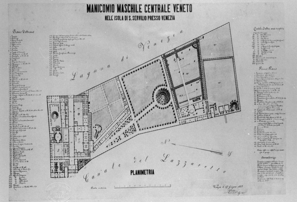 Pianta di San Servolo 1882 Venezia