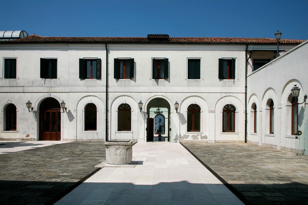 Church Cloister - event location, San Servolo Island, Venice Italy 